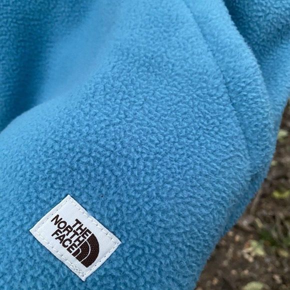 The North Face Men's Size L Blue/Brown Carbondale 1/4 Snap Fleece Hoodi… - Picture 7 of 8